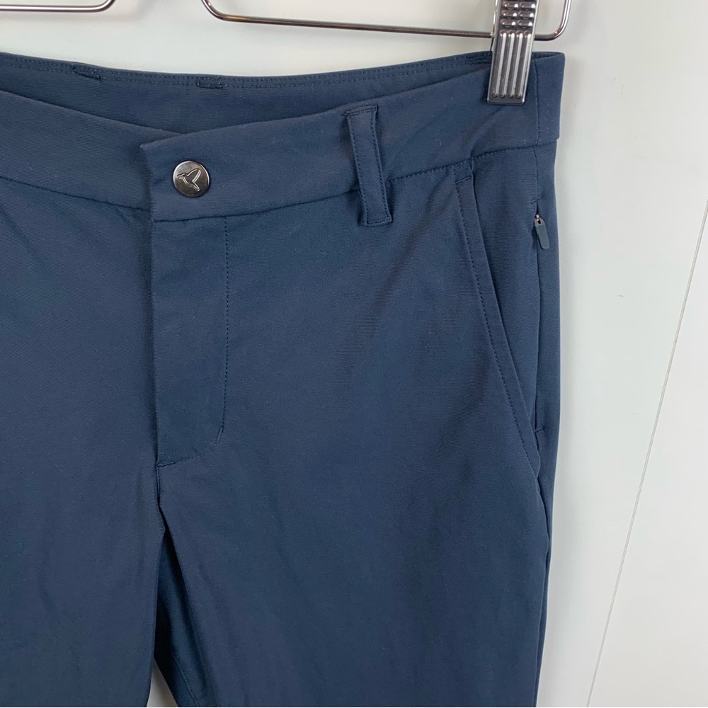 Birddogs Navy Blue Tech Pants Slim Fit Stretch Zipper Pockets 30W x 30L *hemmed* - Picture 2 of 6